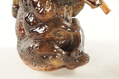 Lot 483 - A 19TH CENTURY MAJOLICA HOLDCROFT HONEY BEAR JUG