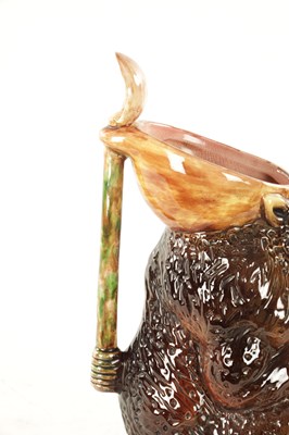 Lot 483 - A 19TH CENTURY MAJOLICA HOLDCROFT HONEY BEAR JUG