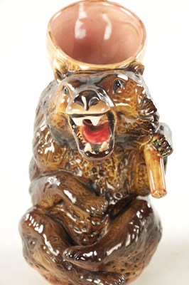 Lot 483 - A 19TH CENTURY MAJOLICA HOLDCROFT HONEY BEAR JUG