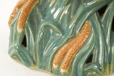 Lot 475 - A LATE 19TH CENTURY MAJOLICA SCULPTURE OF A STORK