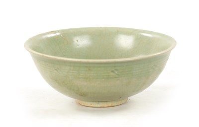 Lot 614 - A CHINESE CRACKLE GLAZE CELADON BOWL