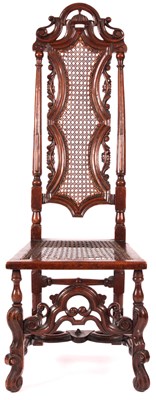 Lot 687 - A Charles II Bergere Walnut SIDE CHAIR with...