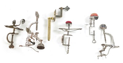 Lot 1017 - A COLLECTION OF 18TH CENTURY CUT STEEL SEWING CLAMPS