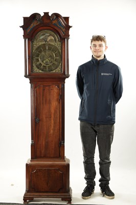 Lot 1029 - THOMAS BIRCHALL, NANTWICH. A GEORGE III EIGHT DAY LONGCASE CLOCK OF SMALL PROPORTIONS.