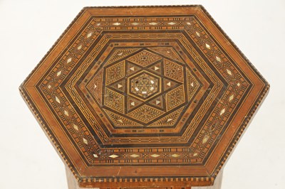 Lot 494 - A 19TH CENTURY EASTERN OTTOMAN STYLE INLAID OCCASIONAL TABLE