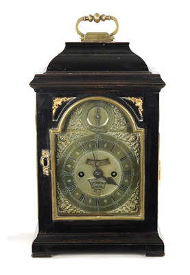 Lot 1363 - JOHN ELLICOTT, LONDON. A GEORGE II PULL QUARTER REPEATING VERGE BRACKET CLOCK