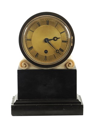 Lot 1207 - HENRY, BERKELEY SQUARE. A REGENCY MARBLE FUSEE MANTEL CLOCK