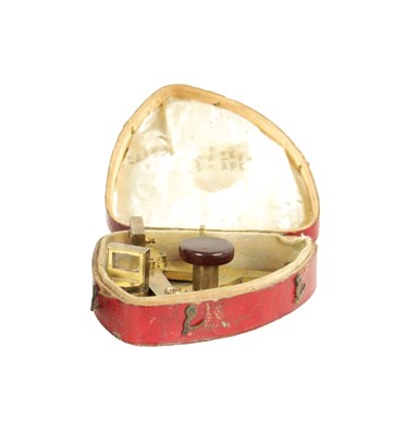 Lot 783 - HARRIS, LONDON. A RARE CASED EARLY 19TH CENTURY MINIATURE POCKET SEXTAND
