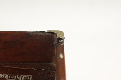 Lot 500 - A 19TH CENTURY CHINESE HARDWOOD AND MOTHER OF PEARL INLAID TRAY ON STAND