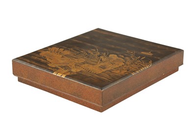Lot 491 - A FINE JAPANESE MEIJI PERIOD LACQUER WORK SUZURIBAKO (WRITING BOX)