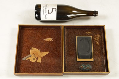 Lot 491 - A FINE JAPANESE MEIJI PERIOD LACQUER WORK SUZURIBAKO (WRITING BOX)