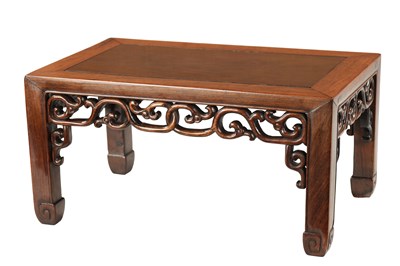 Lot 556 - A LATE 19TH CENTURY CHINESE TABLE, POSSIBLY HUANGHUALI