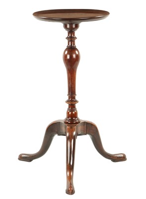 Lot 1389 - A GEORGE III MAHOGANY CANDLE STAND
