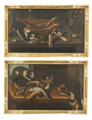 Lot 1161 - A PAIR OF LATE 17TH CENTURY CONTINENTAL STILL LIFE OILS ON CANVAS