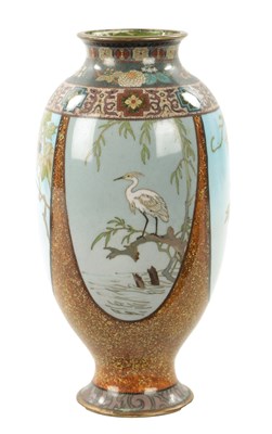 Lot 522 - A FINE JAPANESE MEIJI PERIOD CLOISONNE VASE