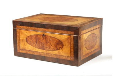 Lot 1048 - A FINE 19TH CENTURY SPECIMEN WOOD INLAID BOX