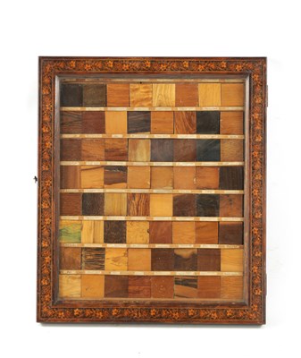 Lot 1078 - A RARE 19TH CENTURY TUNBRIDGE WARE SPECIMEN TIMBER CABINET