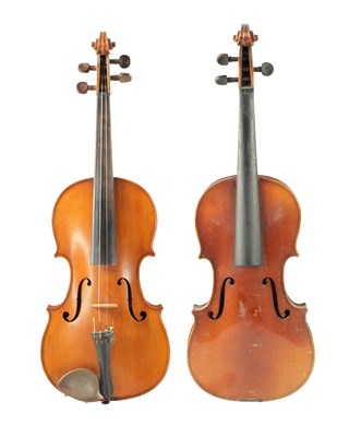 Lot 1110 - AN OLD FRENCH VIOLIN LABELLED MEDIO FINO
