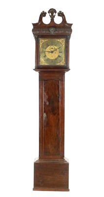 Lot 1368 - ELIAZER WARREN, DUBLIN. A GEORGE III FIGURED MAHOGANY LONGCASE CLOCK