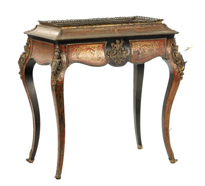 Lot 1393 - A 19TH CENTURY FRENCH TORTOISESHELL AND BOULE PLANTER