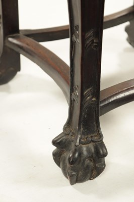 Lot 516 - A 19TH CENTURY CHINESE HARDWOOD JARDINIERE STAND