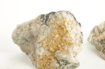 Lot 280 - TWO RARE AND LARGE PURE GOLD AND QUARTZ SPECIMENS