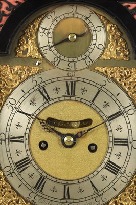 Lot 1026 - CHRISTOPHER GOULD, LONDON. AN EARLY 18TH CENTURY EBONY VENEERED QUARTER REPEATING VERGE BRACKET CLOCK