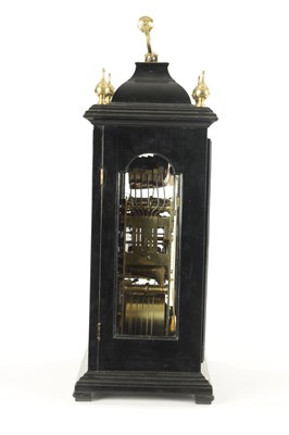 Lot 1026 - CHRISTOPHER GOULD, LONDON. AN EARLY 18TH CENTURY EBONY VENEERED QUARTER REPEATING VERGE BRACKET CLOCK