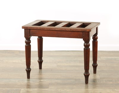Lot 1392 - HOLLAND & SONS. A 19TH CENTURY MAHOGANY LUGGAGE STAND