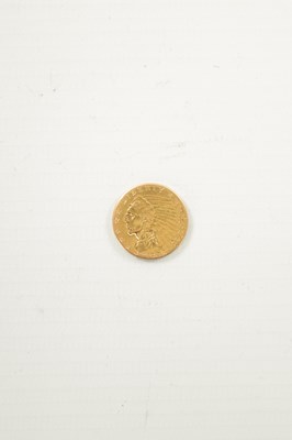 Lot 324 - A 1908 AMERICAN GOLD QUARTER EAGLE INDIAN HEAD 2.5 DOLLAR COIN