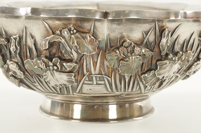 Lot 204 - A LARGE JAPANESE MEIJI PERIOD SILVER BOWL