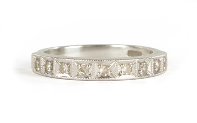 Lot 343 - AN 18CT WHITE GOLD NINE STONE DIAMOND ETERNITY RING
