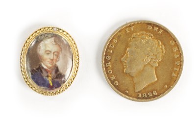 Lot 321 - A19TH CENTURY MINIATURE ENAMEL PORTRAIT OF AN OFFICER