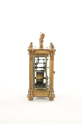 Lot 1074 - A LATE 19TH CENTURY FRENCH TIMEPIECE CARRIAGE CLOCK OF SMALL SIZE