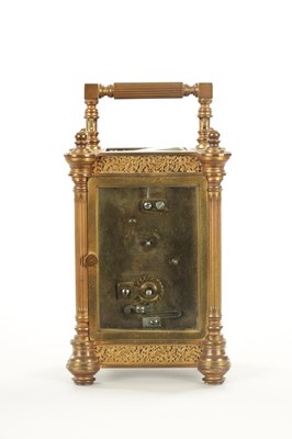 Lot 1074 - A LATE 19TH CENTURY FRENCH TIMEPIECE CARRIAGE CLOCK OF SMALL SIZE