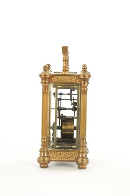 Lot 1074 - A LATE 19TH CENTURY FRENCH TIMEPIECE CARRIAGE CLOCK OF SMALL SIZE