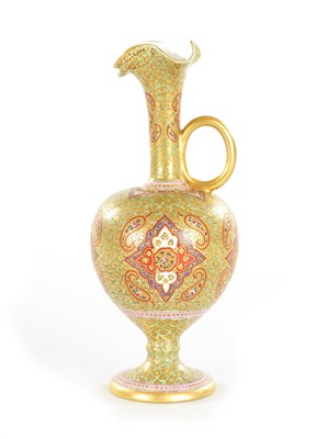 Lot 67 - A 19TH CENTURY PERSIAN STYLE CERAMIC EWER