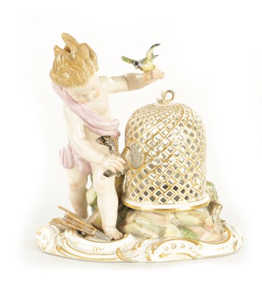 Lot 43 - A 19TH CENTURY MEISSEN PORCELAIN FIGURE