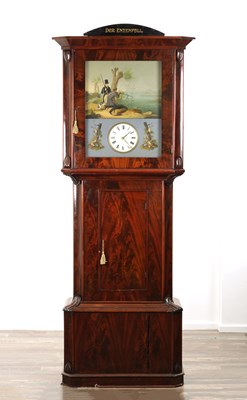 Lot 1054 - IGNAZ SCHOEPPERLE, LENZKIRCH. AN EARLY 19TH CENTURY GERMAN MUSICAL ORGAN LONGCASE CLOCK