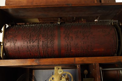 Lot 1054 - IGNAZ SCHOEPPERLE, LENZKIRCH. AN EARLY 19TH CENTURY GERMAN MUSICAL ORGAN LONGCASE CLOCK