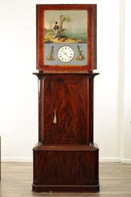Lot 1054 - IGNAZ SCHOEPPERLE, LENZKIRCH. AN EARLY 19TH CENTURY GERMAN MUSICAL ORGAN LONGCASE CLOCK