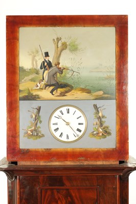Lot 1054 - IGNAZ SCHOEPPERLE, LENZKIRCH. AN EARLY 19TH CENTURY GERMAN MUSICAL ORGAN LONGCASE CLOCK