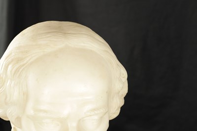 Lot 658 - A GOOD 19TH CENTURY CARVED WHITE MARBLE BUST OF WILLIAM SHAKESPEARE