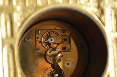 Lot 1533 - AN UNUSUAL LATE 19TH CENTURY BRASS CASED MANTEL CLOCK MODELLED AS BIG BEN
