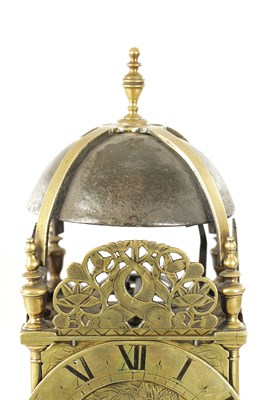 Lot 1094 - A 17TH CENTURY BRASS LANTERN CLOCK