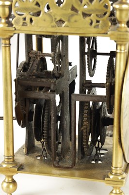 Lot 1094 - A 17TH CENTURY BRASS LANTERN CLOCK