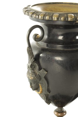 Lot 1134 - A 19TH CENTURY FRENCH SLATE AND ORMOLU MOUNTED THREE-PIECE CLOCK GARNITURE