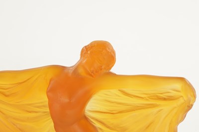 Lot 17 - A RENE LALIQUE THAIS STATUETTE IN BUTTERSCOTCH GLASS