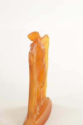 Lot 17 - A RENE LALIQUE THAIS STATUETTE IN BUTTERSCOTCH GLASS