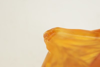Lot 17 - A RENE LALIQUE THAIS STATUETTE IN BUTTERSCOTCH GLASS